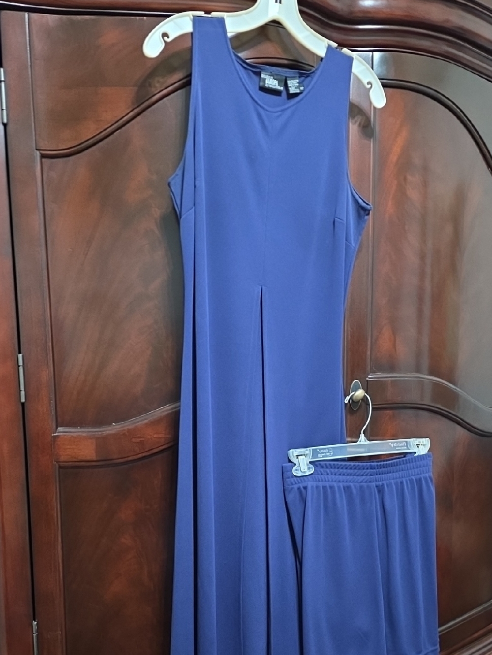 Sleeveless Purple Maxi Shuet with Matching Shorts